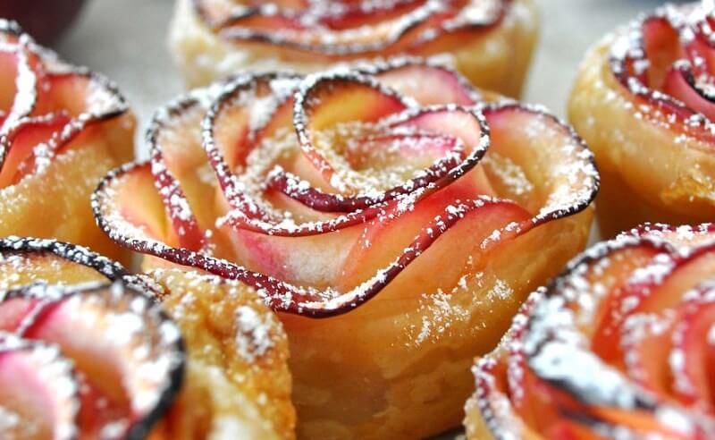 roses pommes caramel